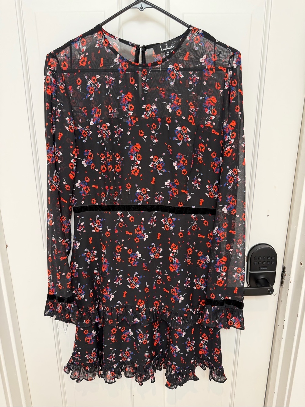 Lulus Long-Sleeve Ruffle Mini Dress - Medium - Picture 7 of 16
